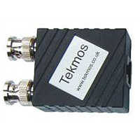 [Photo of Dual Balun Adapter with BNC male coax connectors]
