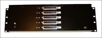 60 Port Shielded RJ45 to Telco Through Coupler Panel - Rear View