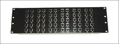 60 Port Shielded RJ45 to Telco Through Coupler Panel