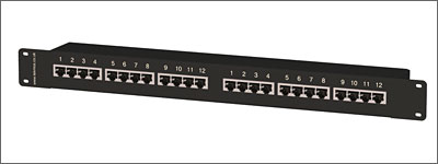 24 Port Shielded RJ45 to Telco Through Coupler Panel