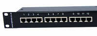 [Photo of 24 E1 Port Shielded RJ45 to Telco Through Coupler Panel RJ45 View]