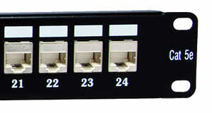 [Photo of 24 Port Shielded RJ45 Through Coupler Patch Panel Category 5e]