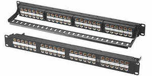[Photo of 48 Port Shielded RJ45 Through Coupler Patch Panel Category 6]